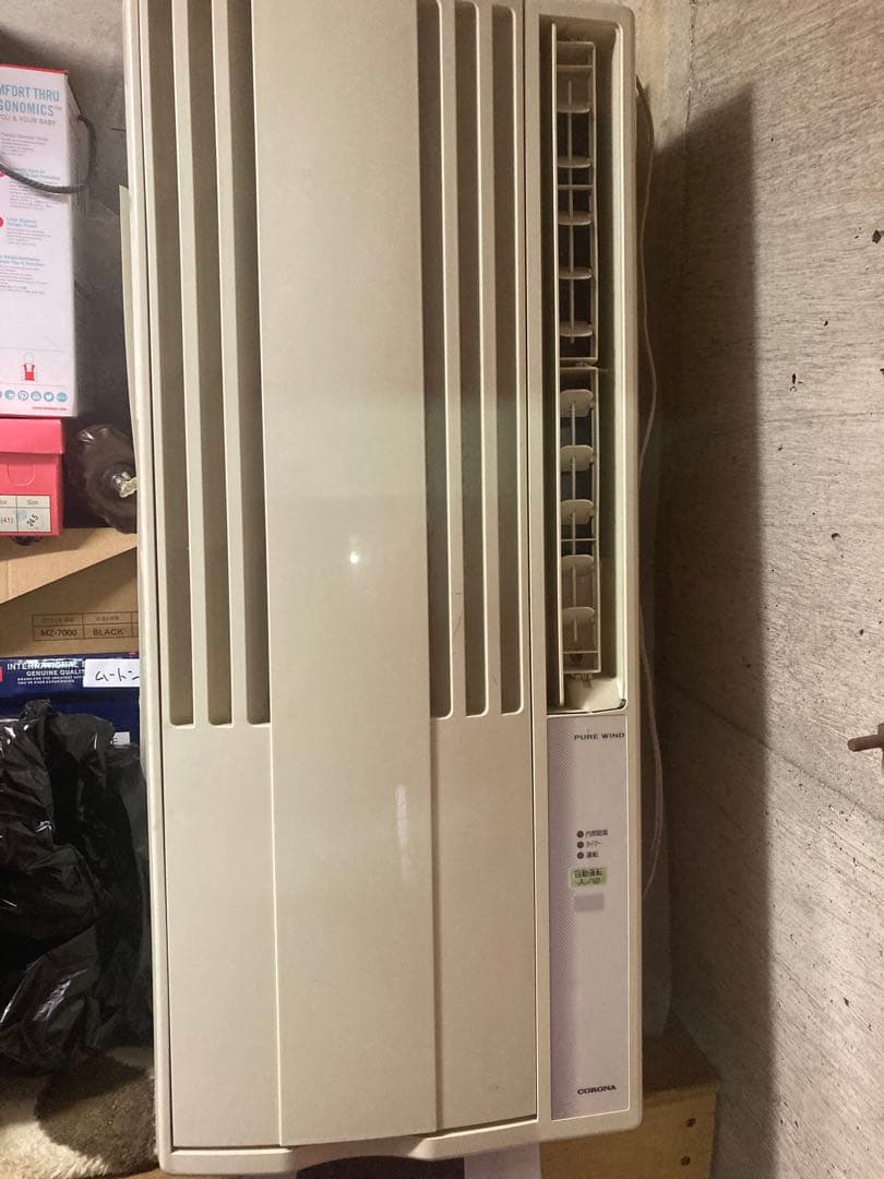 手渡し希望コロナ ウインドエアコン CW-1611窓枠付き　北海道