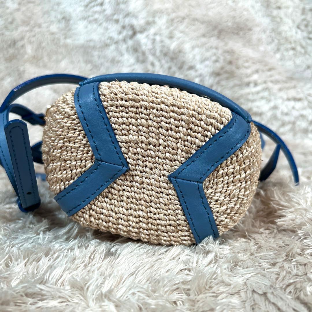 希少　ヴィオラドーロ　かごバッグ　2way ショルダーバッグ　レザー