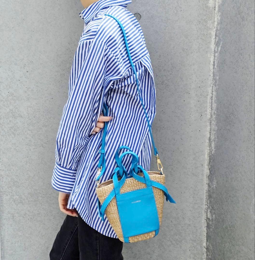 希少　ヴィオラドーロ　かごバッグ　2way ショルダーバッグ　レザー