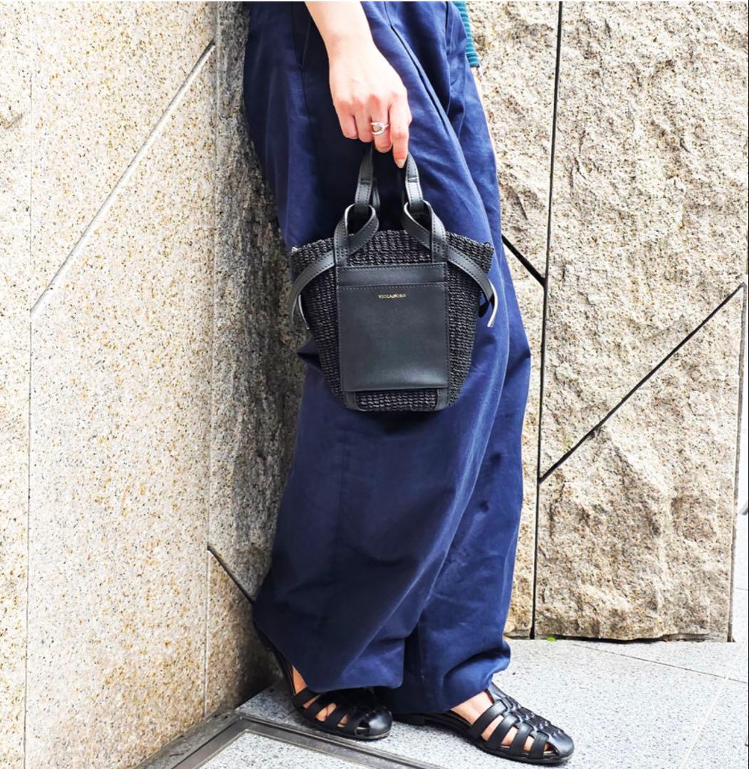 希少　ヴィオラドーロ　かごバッグ　2way ショルダーバッグ　レザー