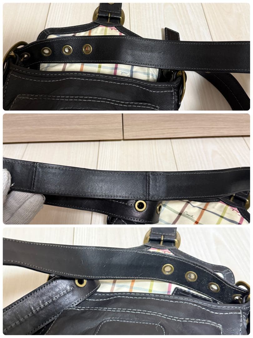 COACH オールドコーチ ショルダーバッグ ソーホー レザー ブラック Y2K