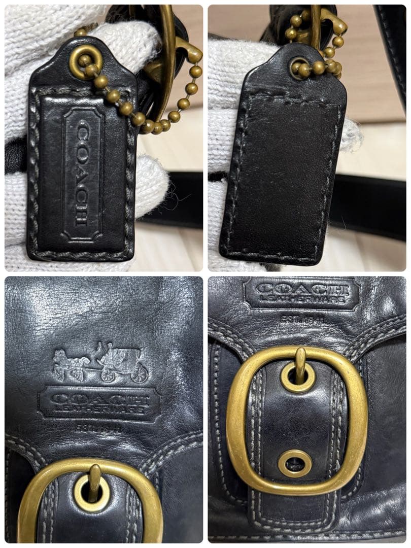 COACH オールドコーチ ショルダーバッグ ソーホー レザー ブラック Y2K
