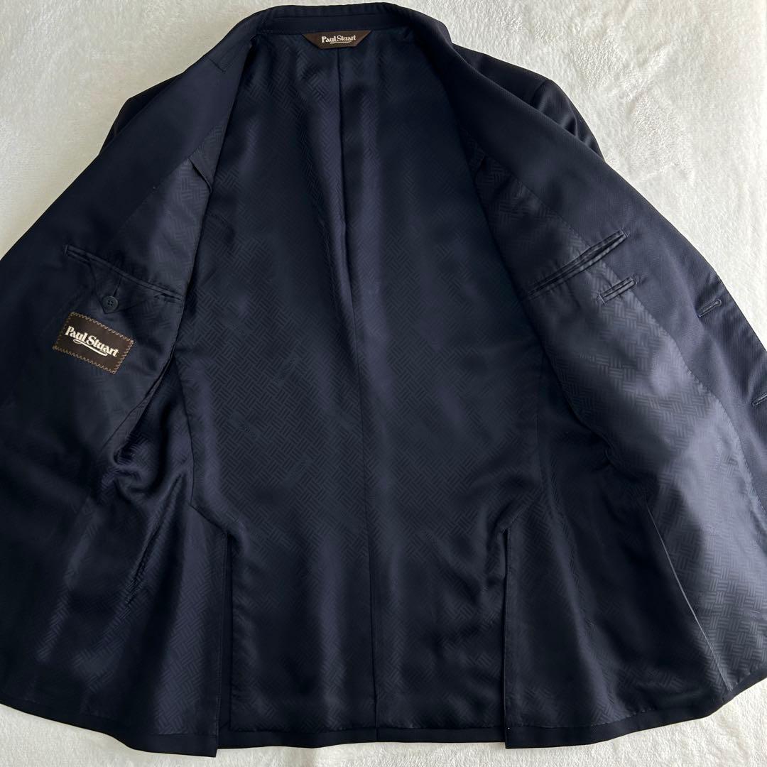 未使用級 ポールスチュアート ウール 銀ボタン 紺ブレザー 46Lジャケット