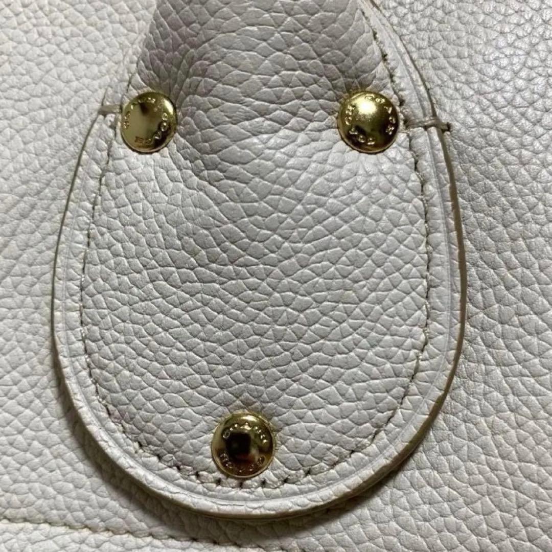 良品★COACHコーチ★トールテイタム レザートートバッグ　アイボリー　ネオン