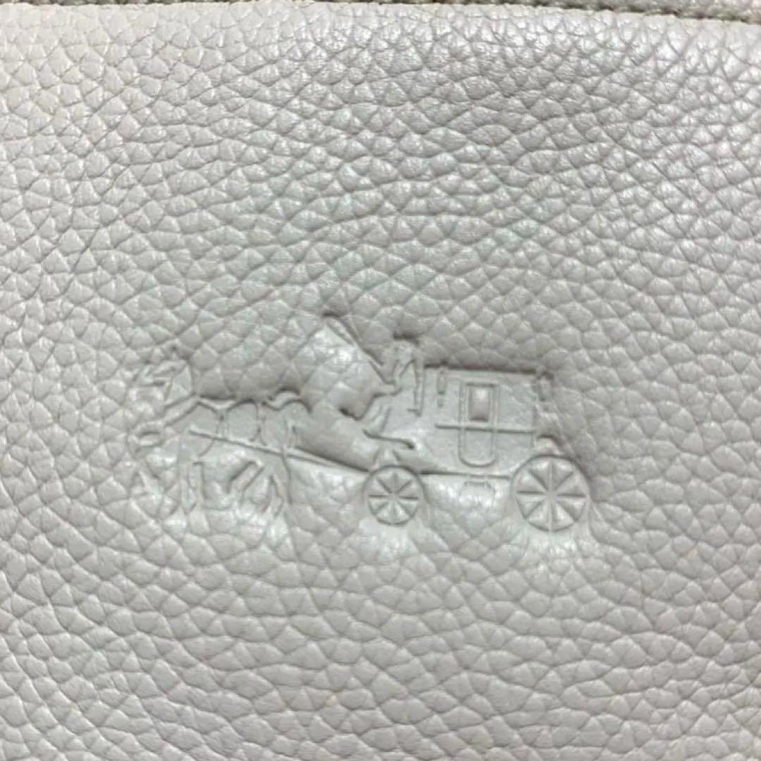 良品★COACHコーチ★トールテイタム レザートートバッグ　アイボリー　ネオン