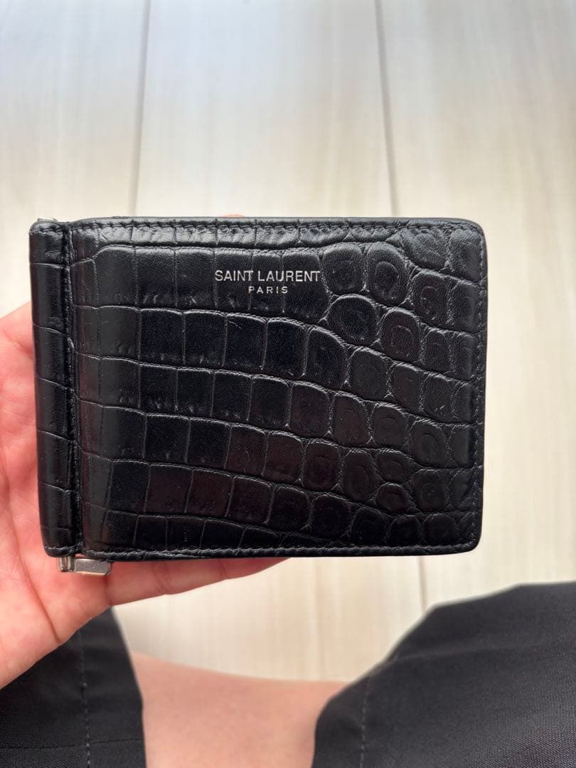 SAINT LAURENT ビルクリップウォレット ブラック