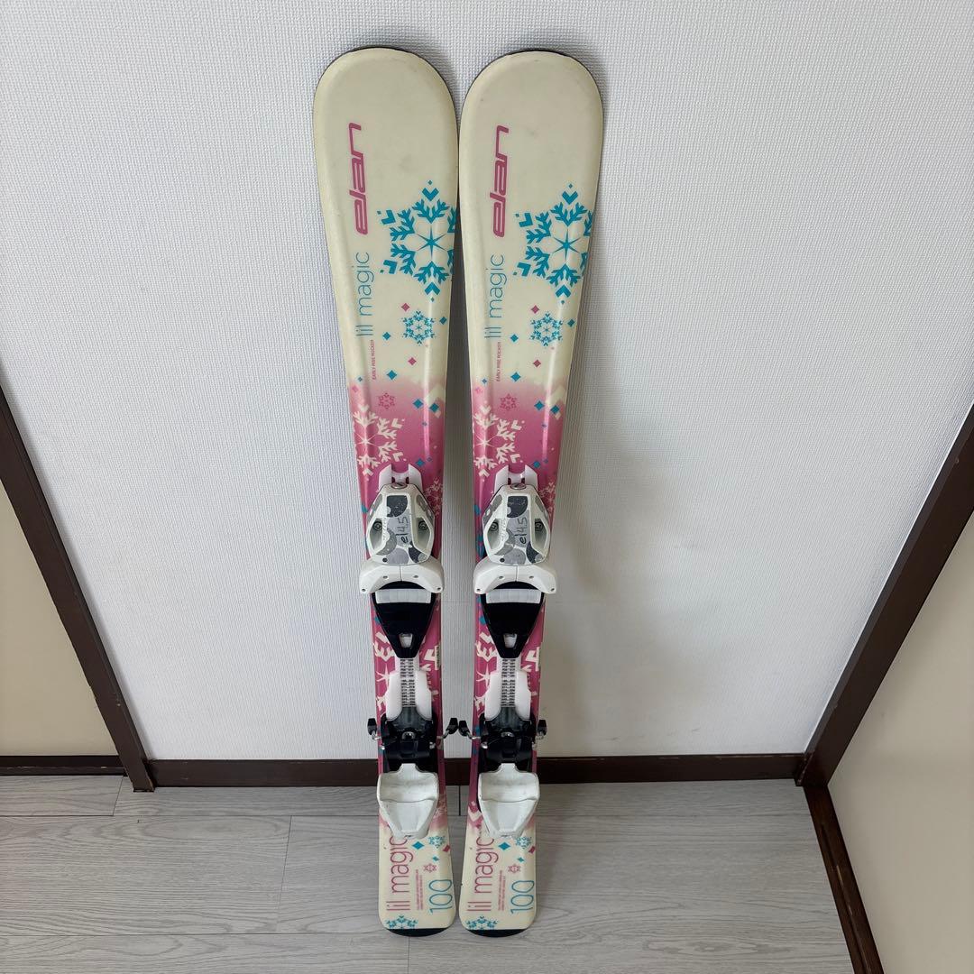 ジュニア　スキー板、ブーツ、ストック　セット ※板エラン、ブーツサロモン※