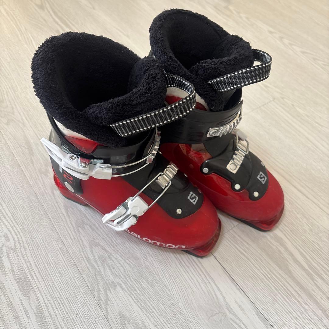 ジュニア　スキー板、ブーツ、ストック　セット ※板エラン、ブーツサロモン※