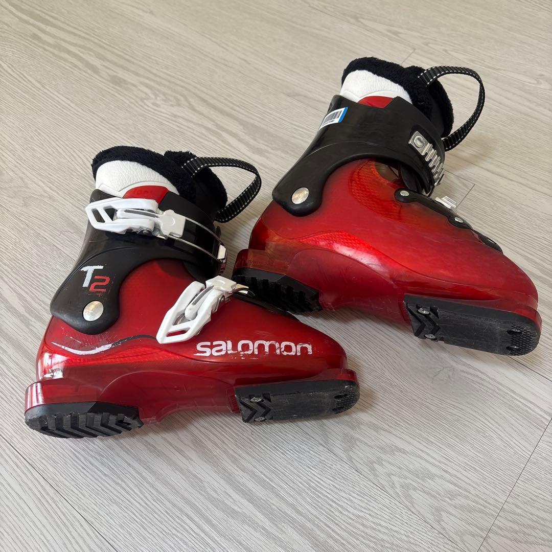 ジュニア　スキー板、ブーツ、ストック　セット ※板エラン、ブーツサロモン※