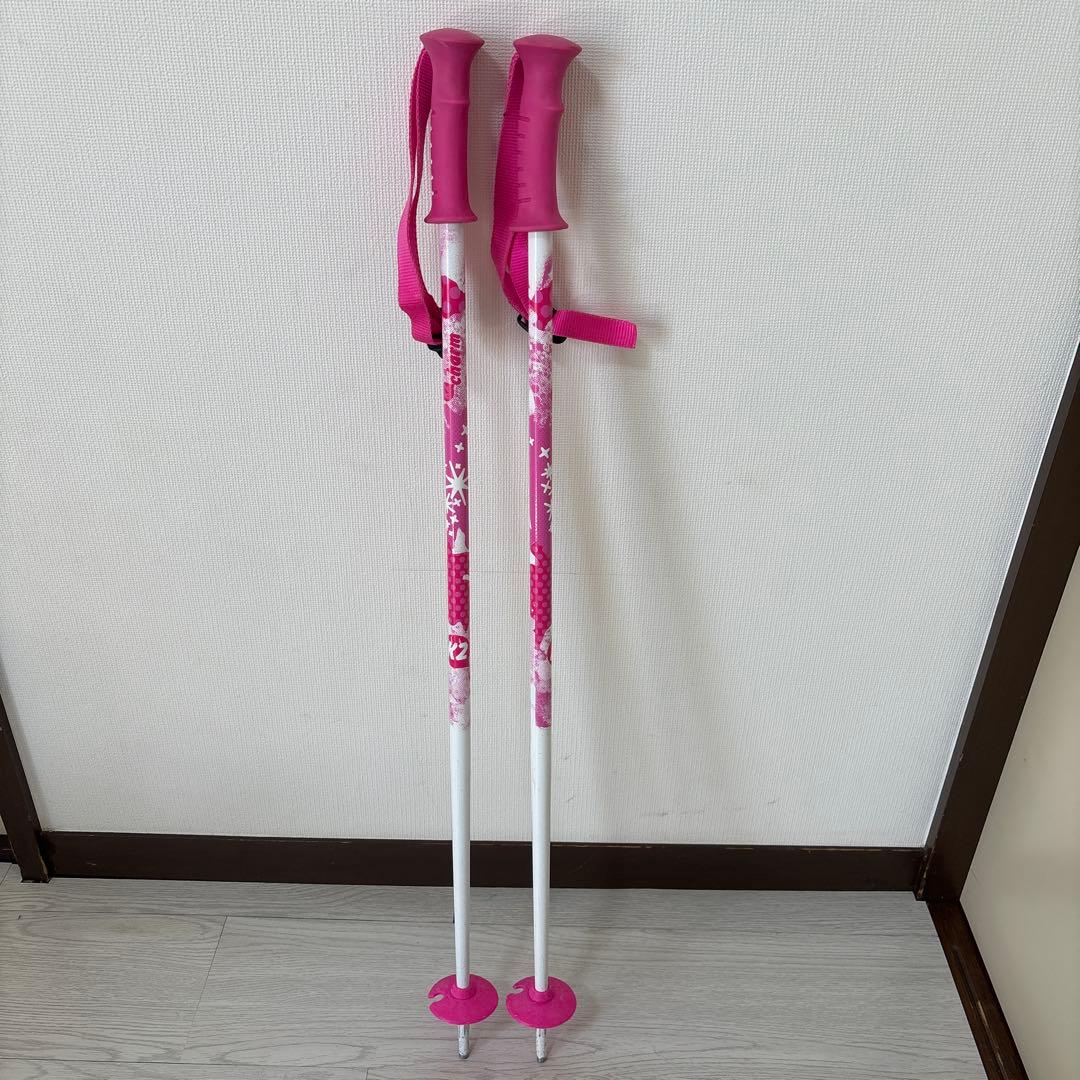 ジュニア　スキー板、ブーツ、ストック　セット ※板エラン、ブーツサロモン※