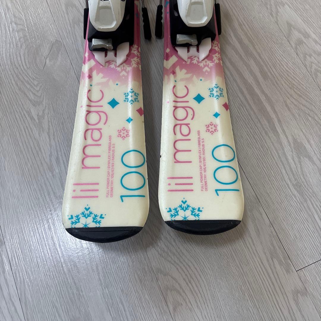 ジュニア　スキー板、ブーツ、ストック　セット ※板エラン、ブーツサロモン※