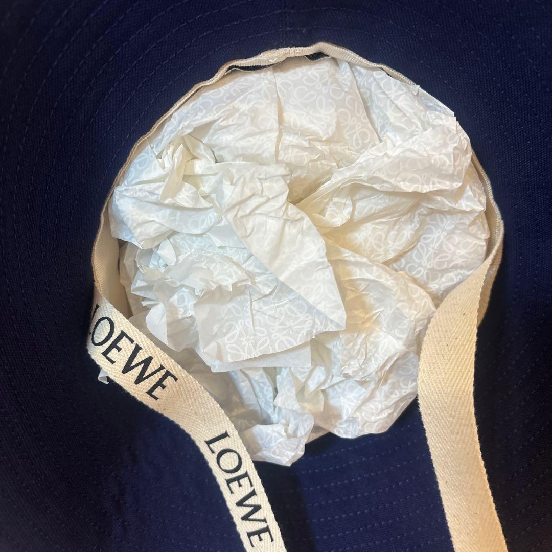 未使用　ロエベ　ネイビー帽子