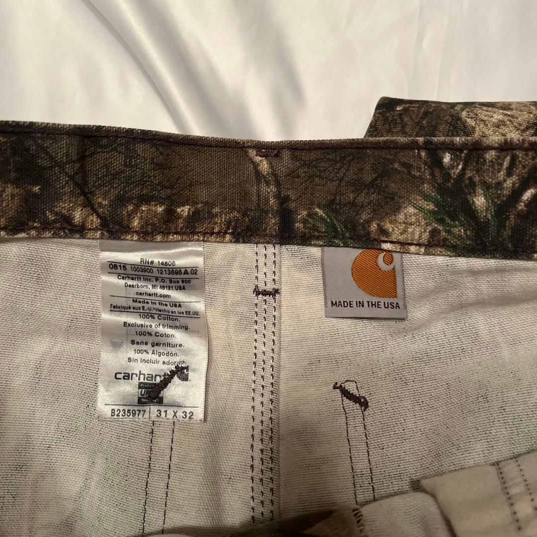 【希少】USA製 カーハート リアルツリーカモ ペインターパンツ 31×32