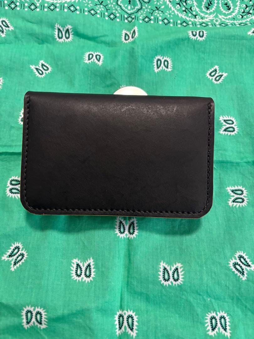 ミドルトラッカーウォレット　三層　ハンドメイド　ヌメ革　　 丘染め　スタッズ