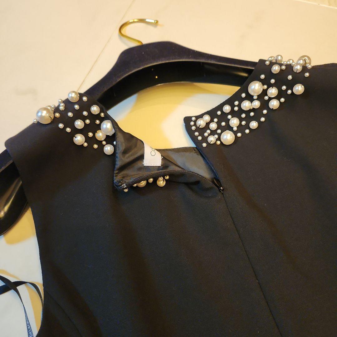 再度のお値下げ‼️【新品】カルバンクライン　パールビジューワンピース