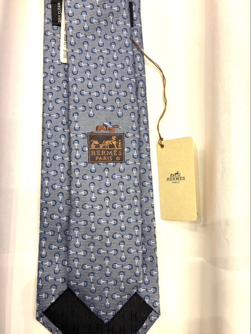 値下げ　新品未使用 エルメス ネクタイ グレー 2025年新作 正規品