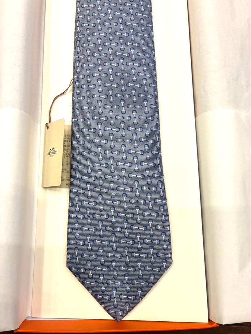 値下げ　新品未使用 エルメス ネクタイ グレー 2025年新作 正規品