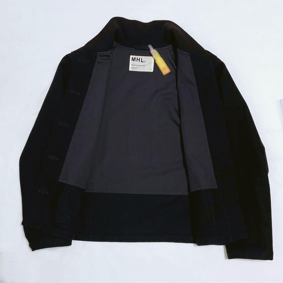 MHL. エムエイチエル 15AWリブ襟ショートウールコート Ⅰ
