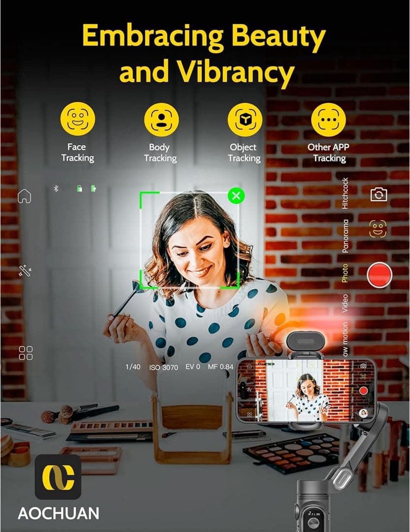 【新品】Smart X Kit スマホ動画撮影用3軸ジンバル AOCHUAN