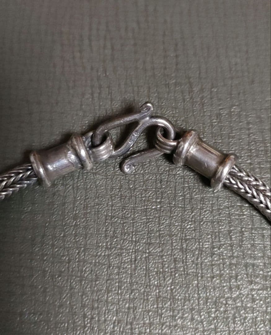 エングレーブ模様 シルバーネックレス