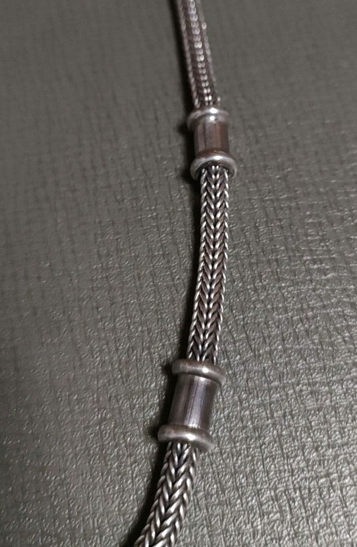 エングレーブ模様 シルバーネックレス