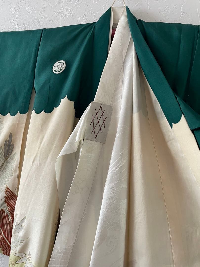 七五三　3歳　アンティークお着物セット　総絞りの被布コーデ　ブーツセット