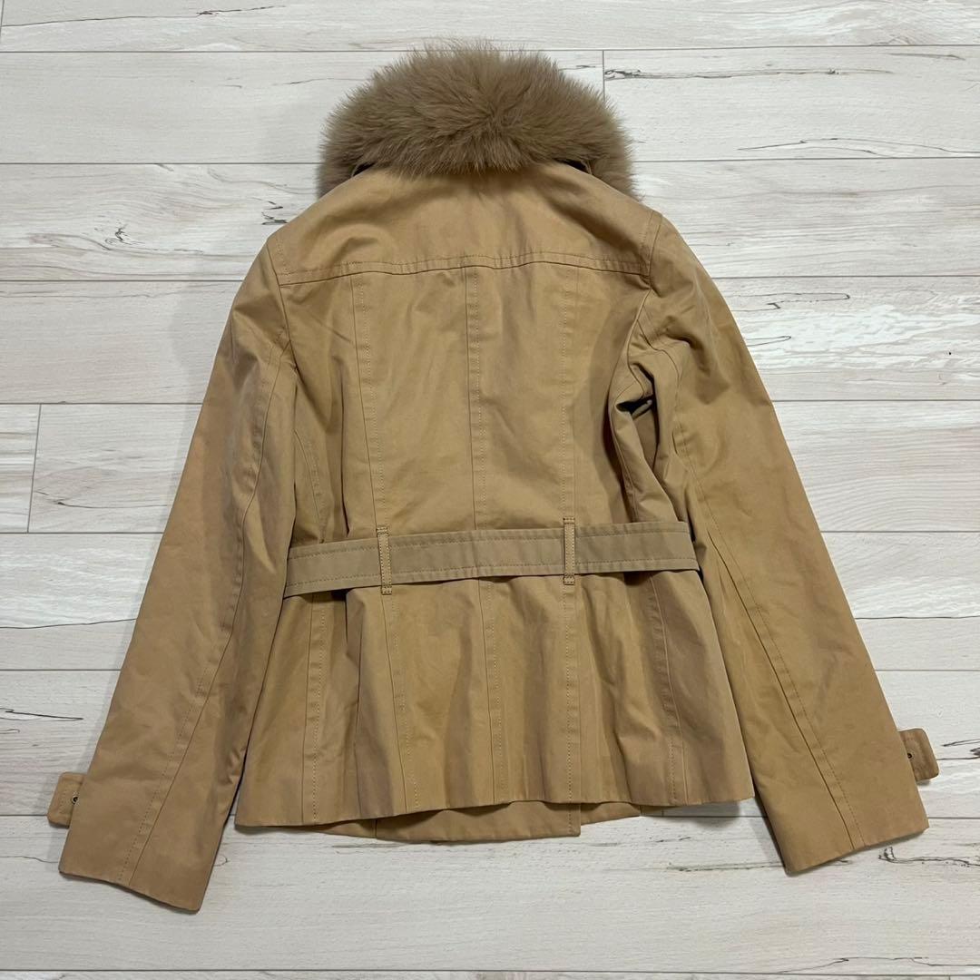 バーバリーロンドン　トレンチコート　フォックスファー　中綿コート　2way