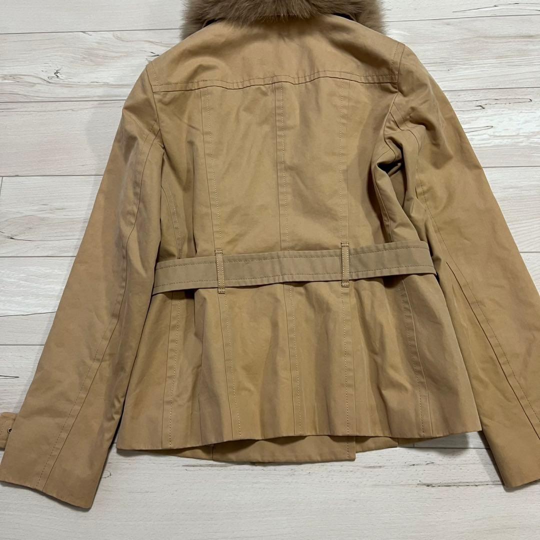 バーバリーロンドン　トレンチコート　フォックスファー　中綿コート　2way