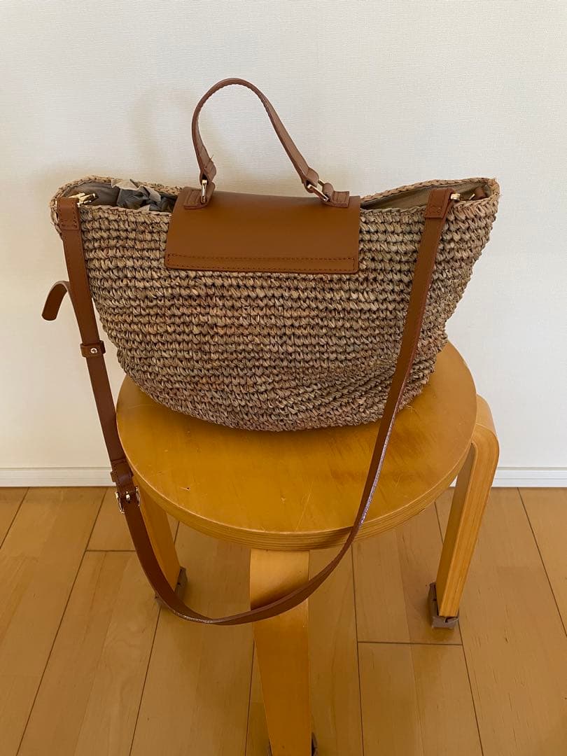 ヴィオラドーロ MIRO 2wayラフィアトートバッグ、かごバック