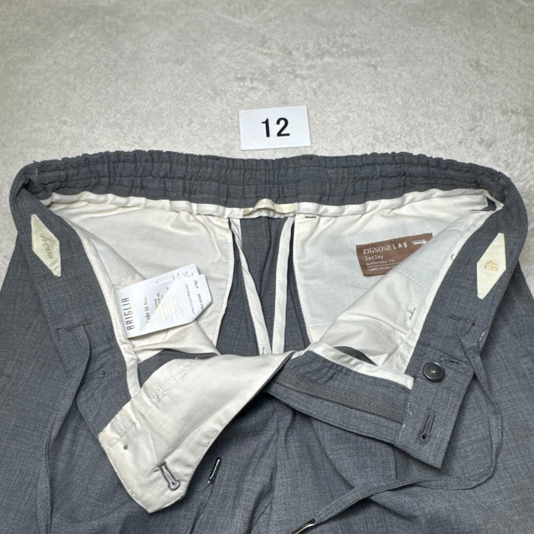 12 未使用　春夏　BRIGLIA ブリリア　イージースラックス　グレー　46M