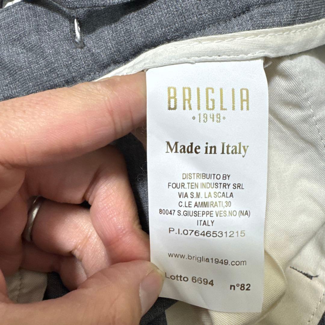 12 未使用　春夏　BRIGLIA ブリリア　イージースラックス　グレー　46M