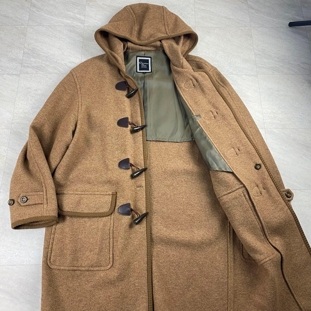 【美品】クリスチャンディオール Dior ロングダッフルコート キャメル トグル