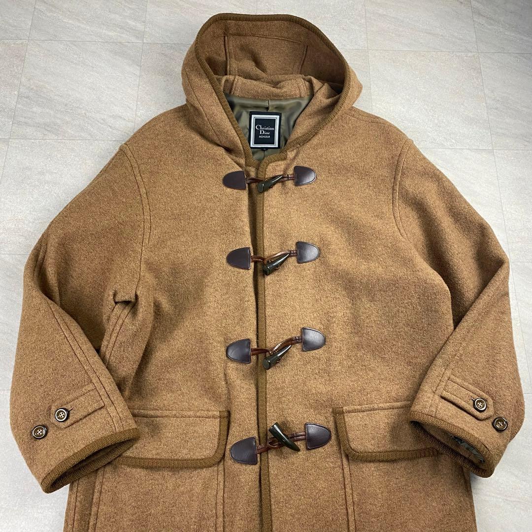 【美品】クリスチャンディオール Dior ロングダッフルコート キャメル トグル