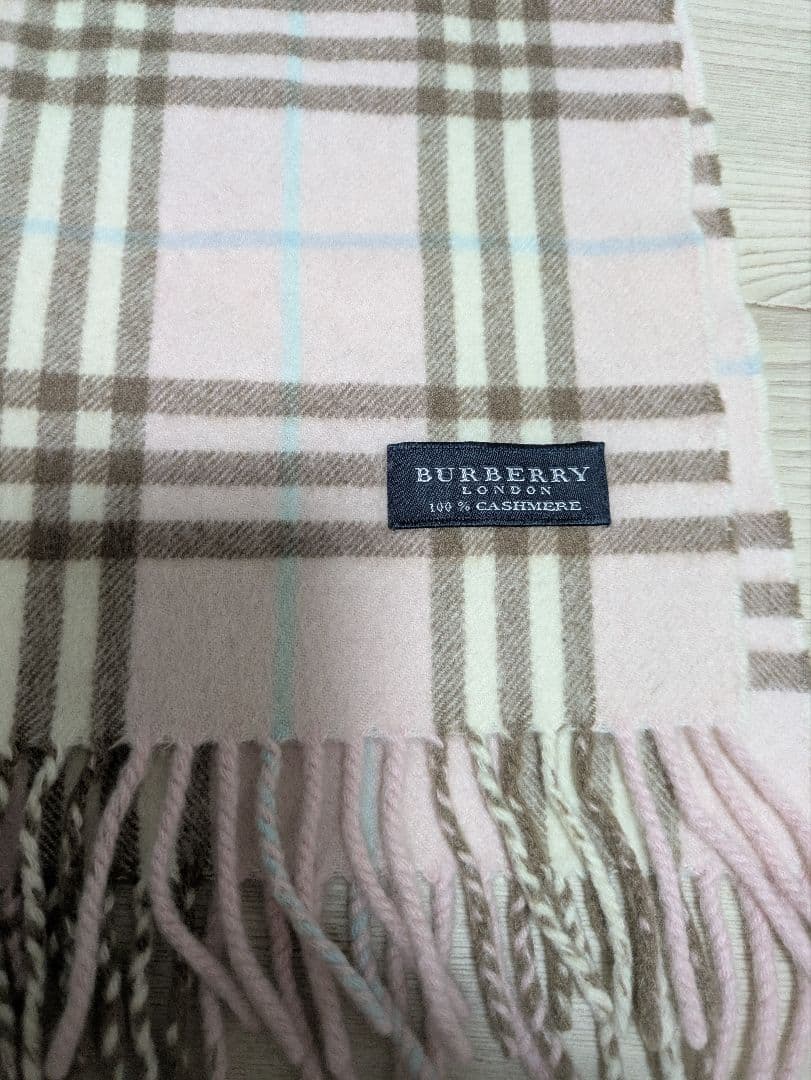 BURBERRY カシミヤ マフラー ピンク系