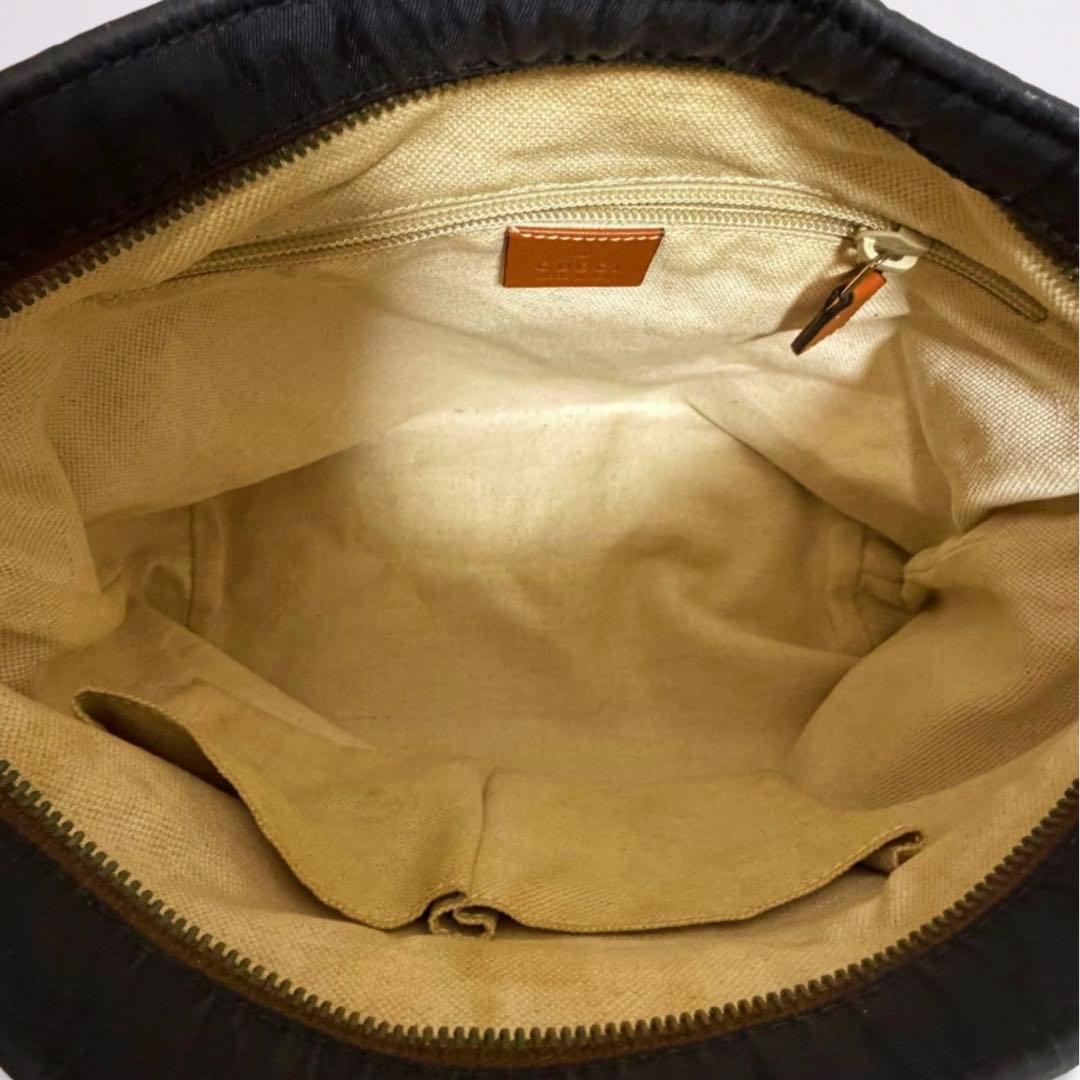 【正規品】グッチ GUCCI GG柄 ショルダーバッグ ナイロン 本革 ネイビー