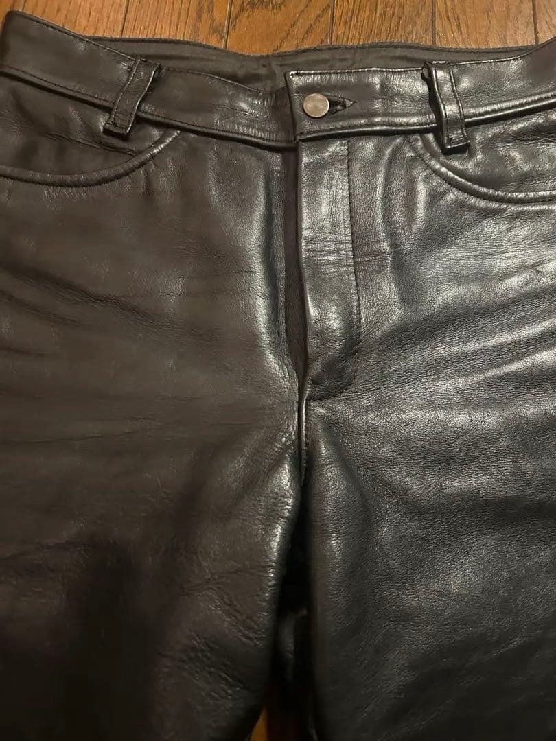 VANSONレザーパンツ　ブラック　W33