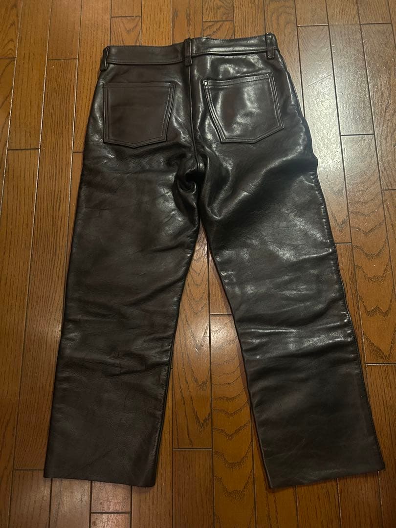 VANSONレザーパンツ　ブラック　W33
