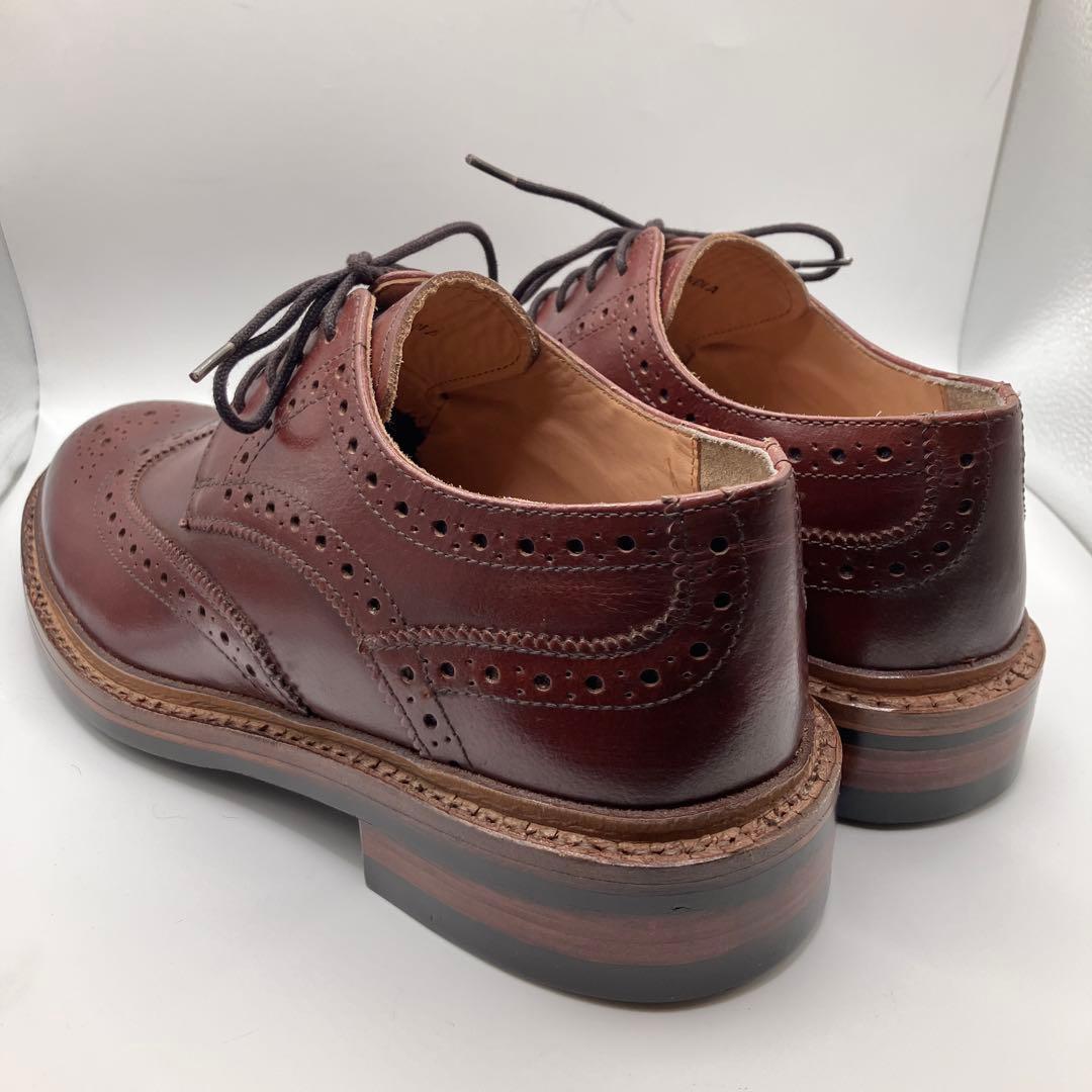 リ*ウ様 ☆新品☆ WALLSALL ウィングチップレザーシューズ WINE 4