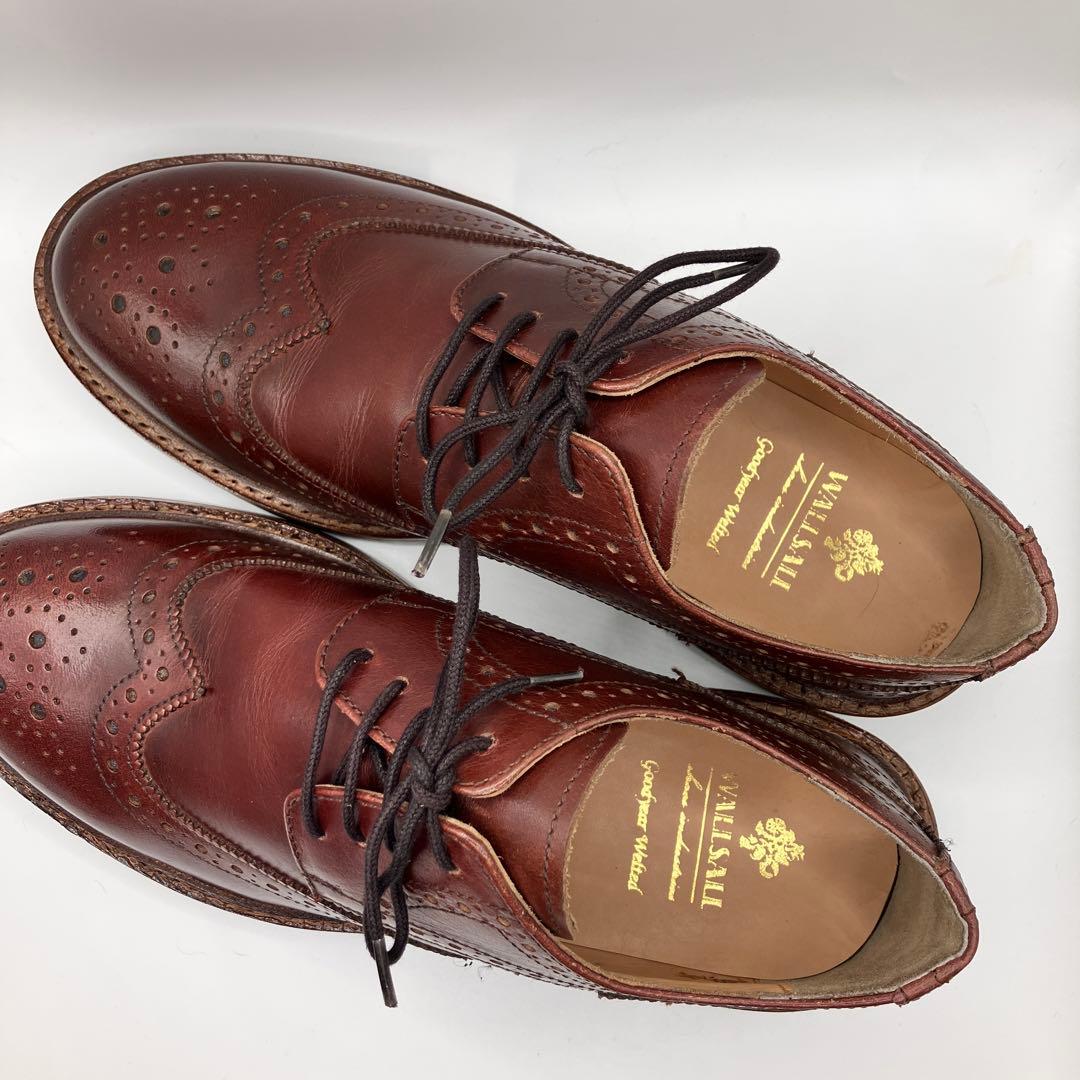 リ*ウ様 ☆新品☆ WALLSALL ウィングチップレザーシューズ WINE 4