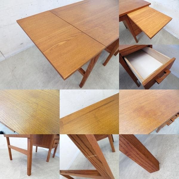 美品■ウニコ■ノート■オーク材■オイル仕上げ■デスク■エクステンション天板/伸長