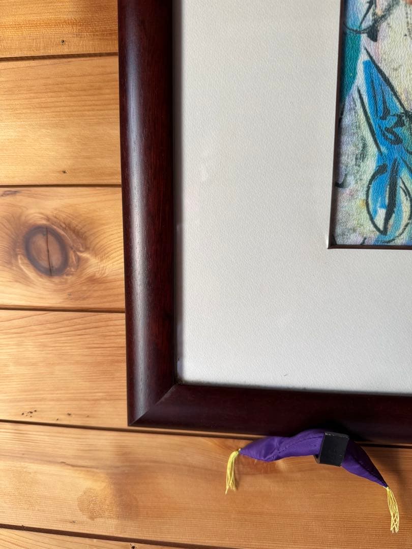 【棟方志功】青裳施無畏図 染作 板画 額装 大型 サイズ 79cm× 97cm