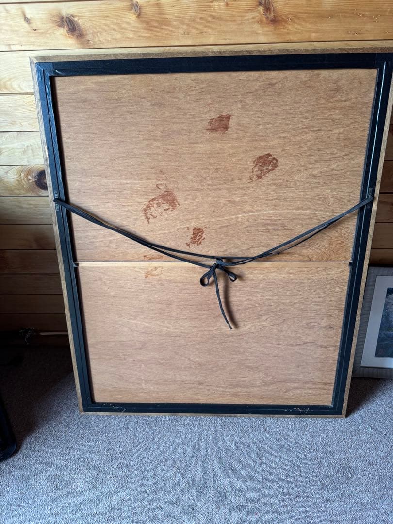 【棟方志功】青裳施無畏図 染作 板画 額装 大型 サイズ 79cm× 97cm