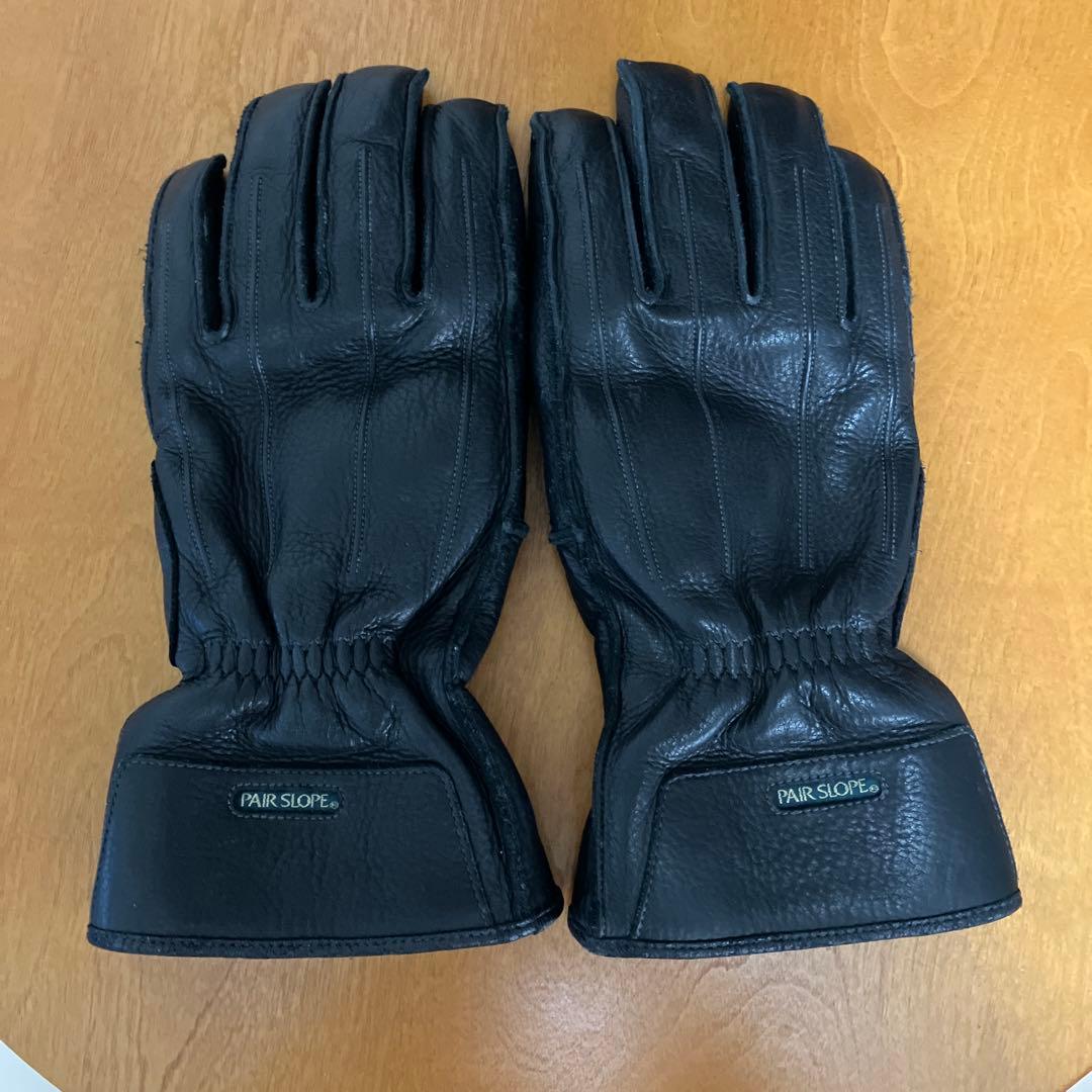 ペアスロープレザーグローブ　L ブラック