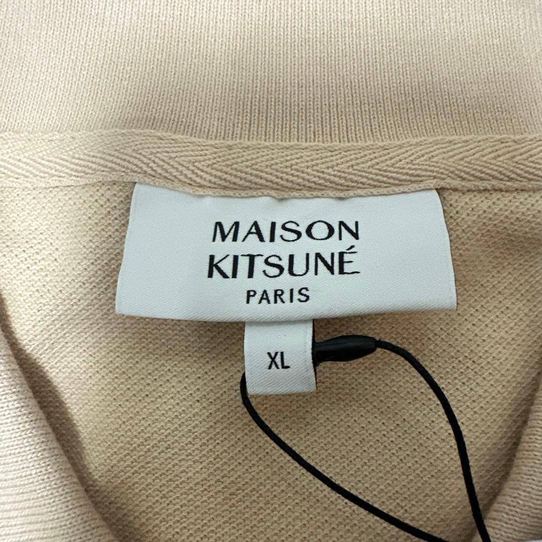 ゆやMAISON KITSUNÉ フォックスヘッドポロシャツ XLベージュ