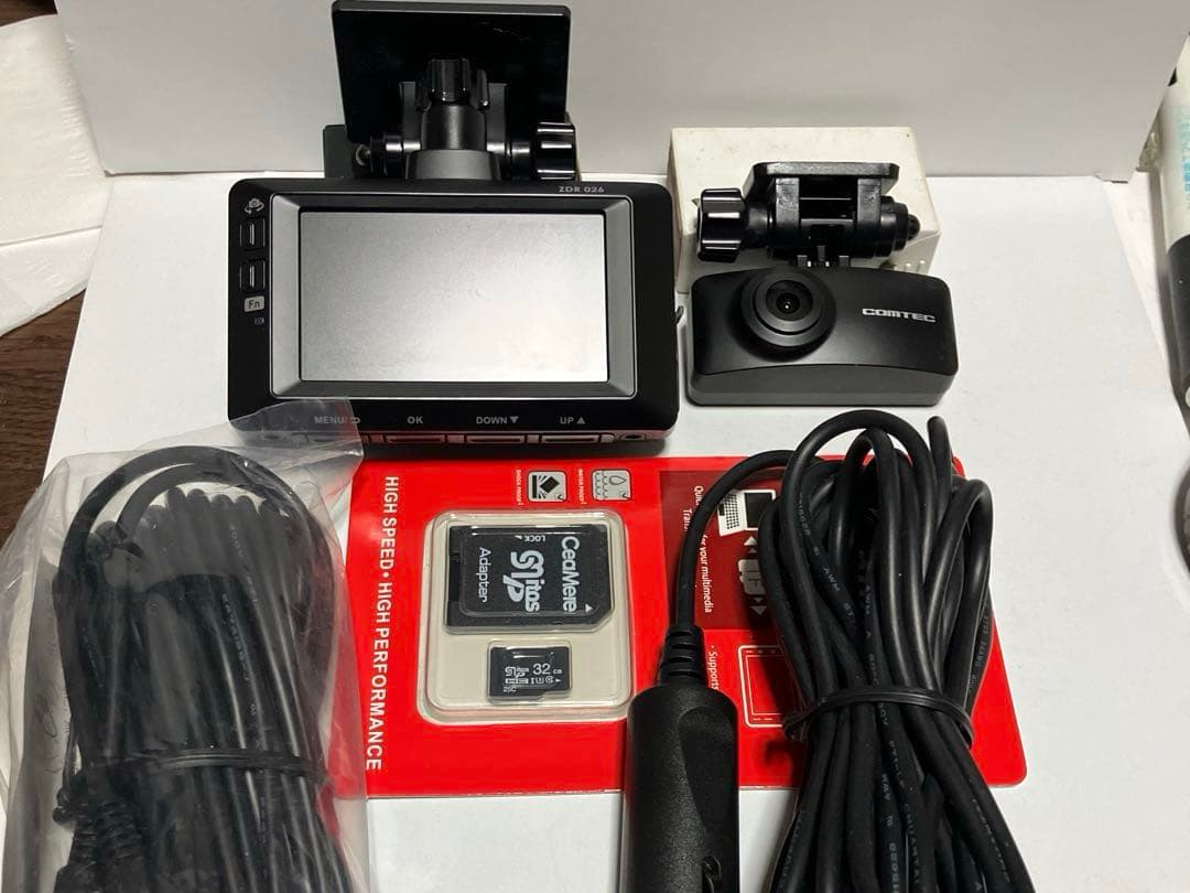 【コムテックドライブレコーダー 【ＺＤＲ−026】【フルセット】 【作動確認済】