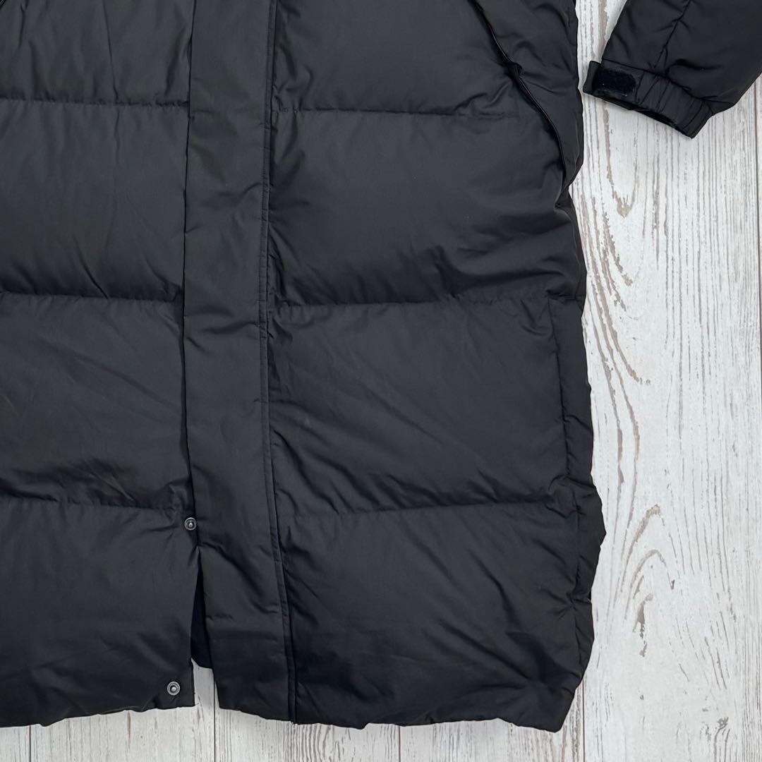 アディダス ロング ダウン ベンチコート L サイズ 3ストライプ ブラック