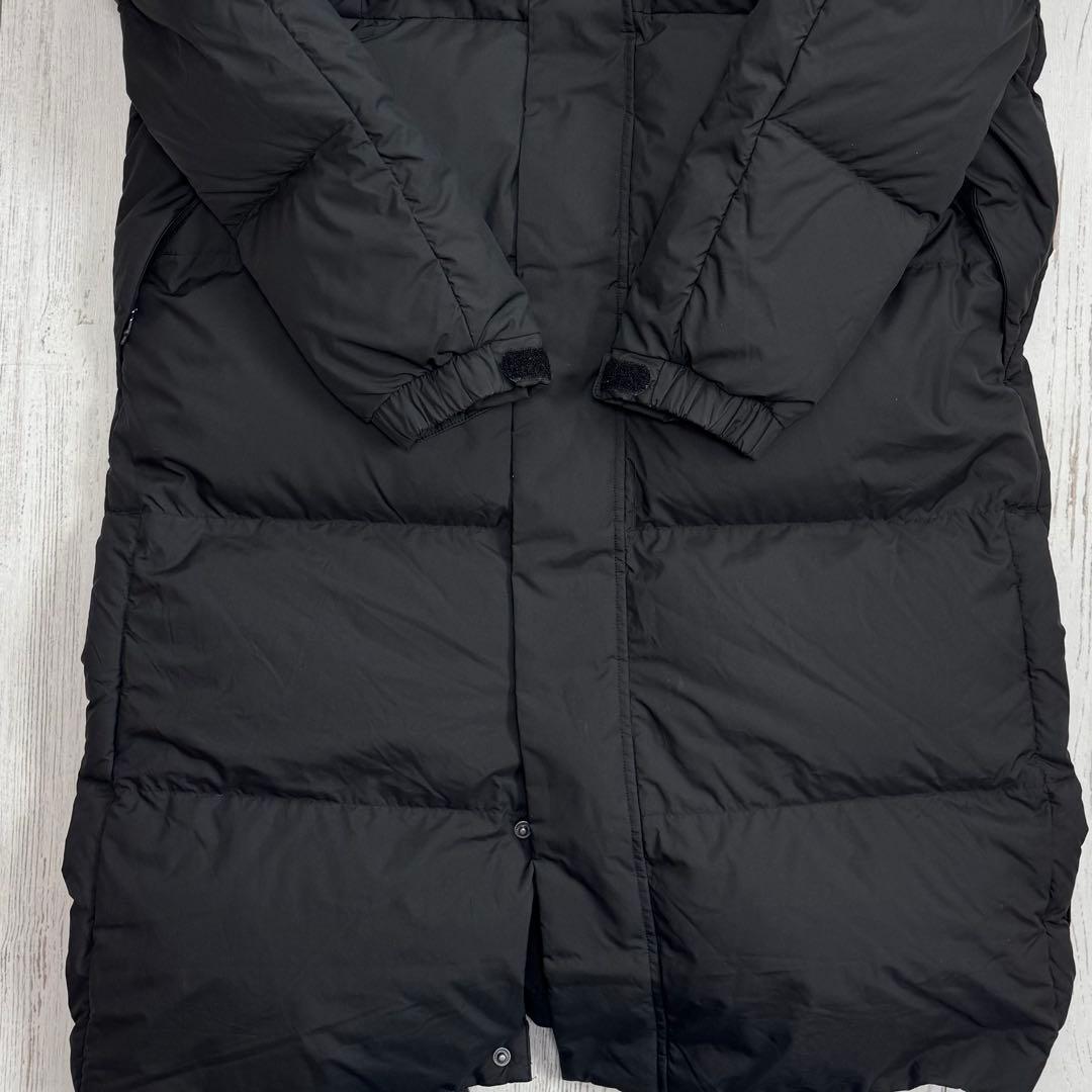 アディダス ロング ダウン ベンチコート L サイズ 3ストライプ ブラック