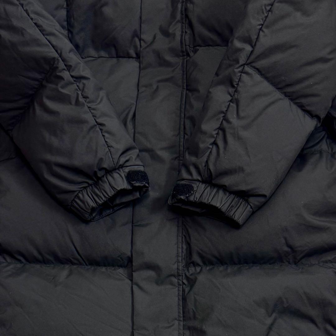 アディダス ロング ダウン ベンチコート L サイズ 3ストライプ ブラック