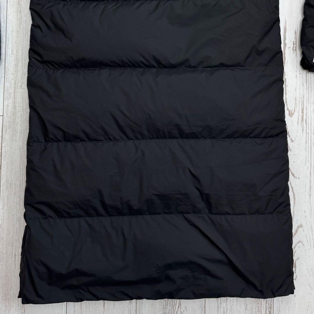 アディダス ロング ダウン ベンチコート L サイズ 3ストライプ ブラック