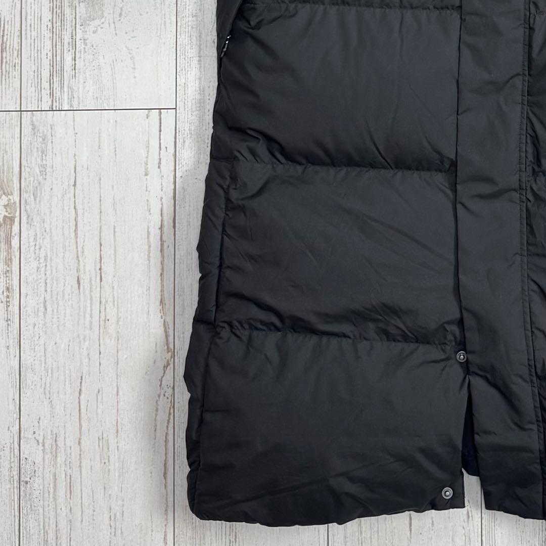 アディダス ロング ダウン ベンチコート L サイズ 3ストライプ ブラック